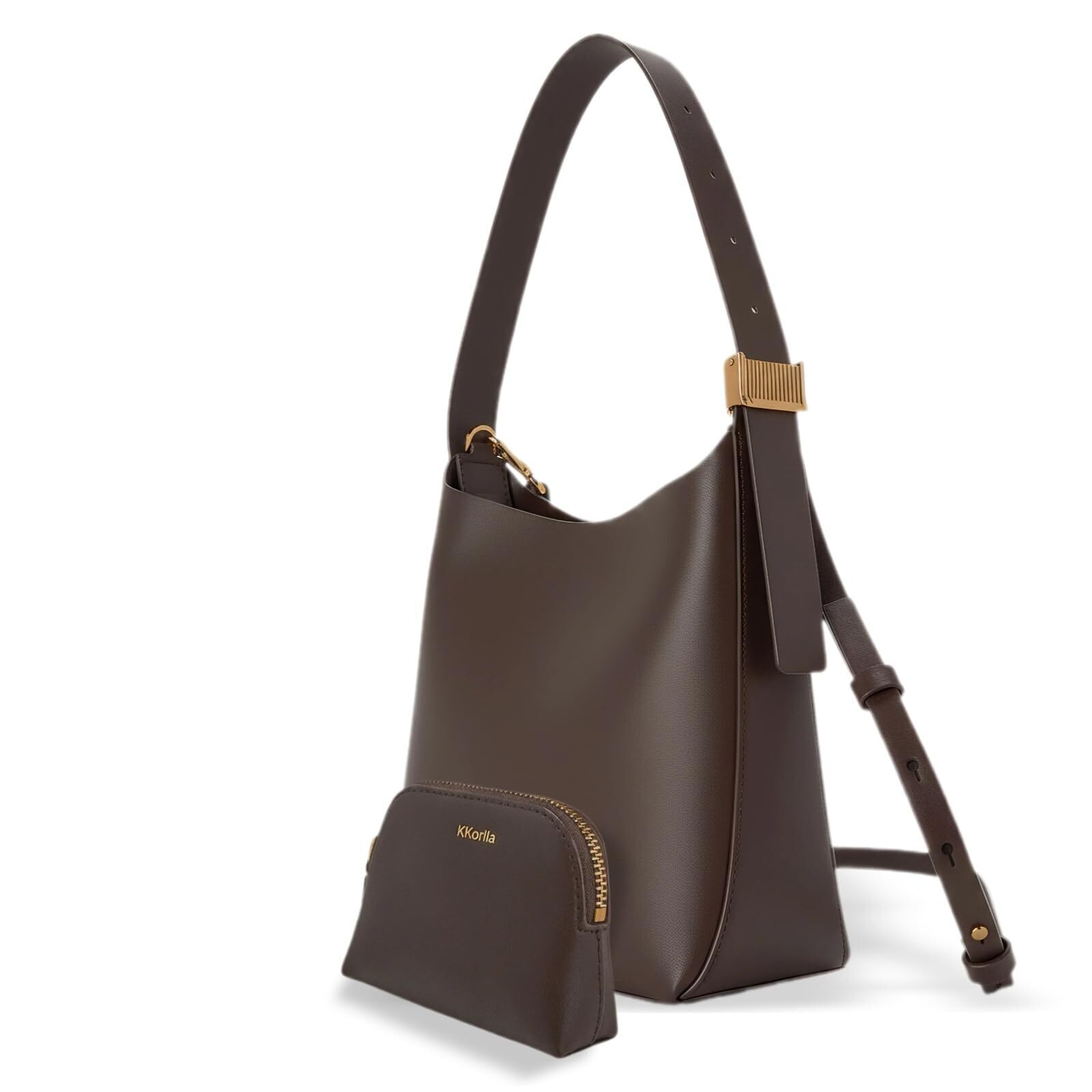 5254 Small Leather Tote Handbag , Hobo Suede Purses Accordion Clasp
